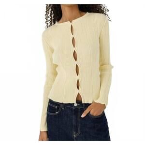 NEW THE KNOTTY ONES tyla knit cardigan in butter